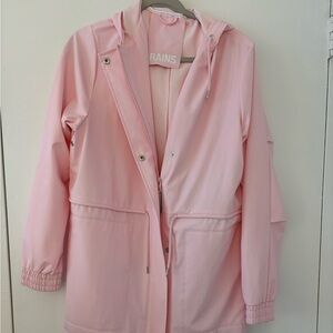 Rains Pink Fishtail Parka